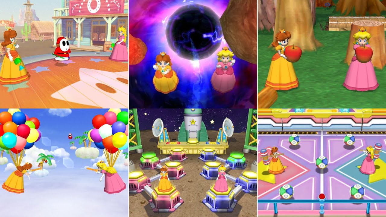 Mario Party GameCube Series // All Duel Minigames [Daisy VS Peach]