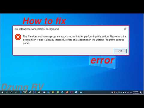 How to fix ms settings personalization background error on Windows 10 ?