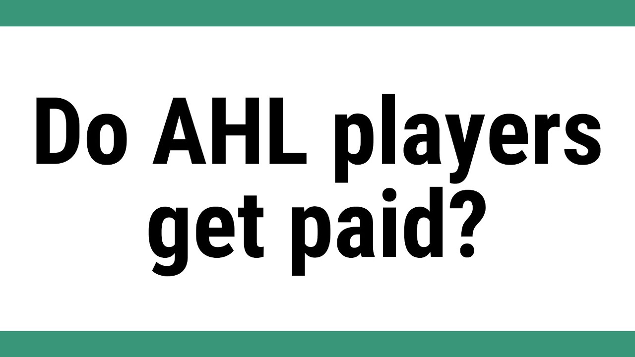 Do AHL players get paid? YouTube