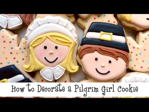 How to Decorate a Pilgrim Girl Cookie
