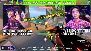 PRX Jingg and PRX F0rsaken get called HACKERS by their teammates after seeing their gameplay!!