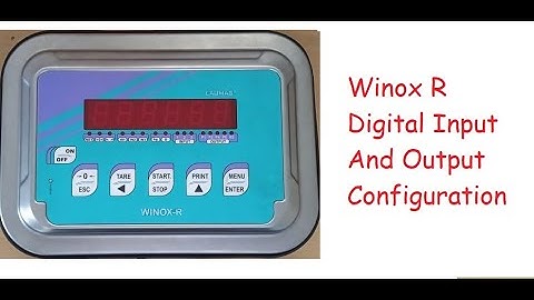 Winox R Digital Input And Output Configuration