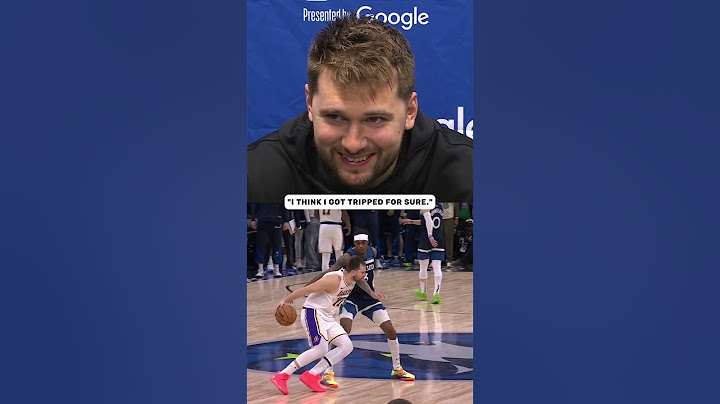 Luka agrees he was tripped late in the 4th quarter of the Lakers' Game 4 loss