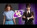 Millie bobby brown vs jenna ortega glow up transformations 2024  from baby to now