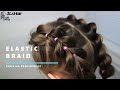 Прическа для девочки объемная коса из резинок без плетения Elastic Braid
