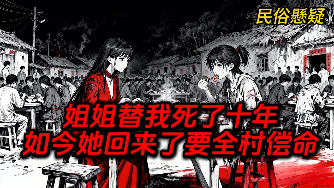 全村分食我的雙生妹妹💀 十年後神婆尖叫：殺錯人了！#民俗  #懸疑故事#悬疑  #完结文#故事  #故事分享