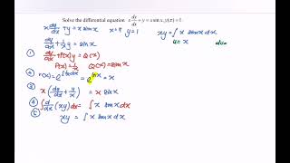 PYT3 Integrating Factor 12/13 (8) First Order Differential Equation SM025