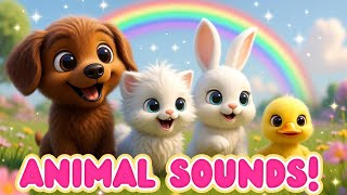 Animal Friends 🐾 3D Animated Animals Rhyme For Kids Woof Meow Hop Quack Song