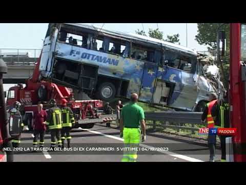 NEL 2012 LA TRAGEDIA DEL BUS DI EX CARABINIERI: 5 VITTIME | 04/10/2023