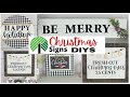 $1 High End Christmas Farmhouse DIY SIGNs / Dollar Tree DIYS