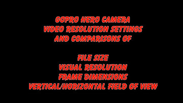 GoPro Hero Resolution Settings
