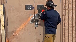 Double Door Forcible Entry w/ Double Drop Bars  IRONS and LADDERS LLC