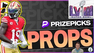 SUPERBOWL NFL Player Props - Top Prop Bets on PRIZEPICKS + UNDERDOG [Niners vs Chiefs]