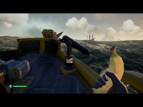 Trying to stop pirates from coming on my ship in a sea battle | Sea of Thieves