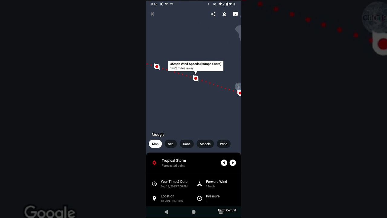 Tropical Storm Mario Forms