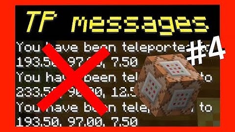 REMOVE🚫TP MESSAGES✉️ IN THE CHAT | Minecraft Bedrock✅ | #4