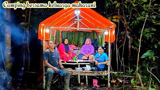 Camping in heavy rain accompanied by strong winds, catching fish, having dinner with Maharani's fami