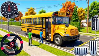🚍 School Bus Simulator 3D - Kids Boarding Gameplay | Realistic Bus Driving Android screenshot 2