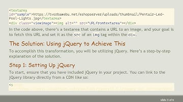 Transform Textarea Links into Images with jQuery
