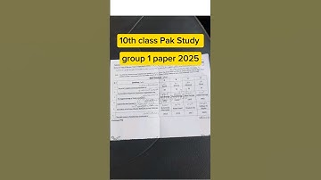 10th class Pak study group 1 paper 2025 class 10 Pak study solved mcq group 1