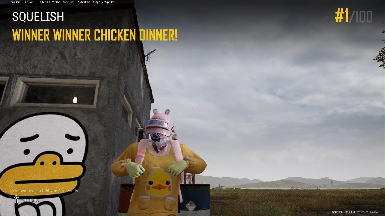 PUBG Foggy Final Circle With No Cover WWCD