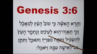 SLOW READING OF GENESIS 3:6 IN THE HEBREW LANGUAGE