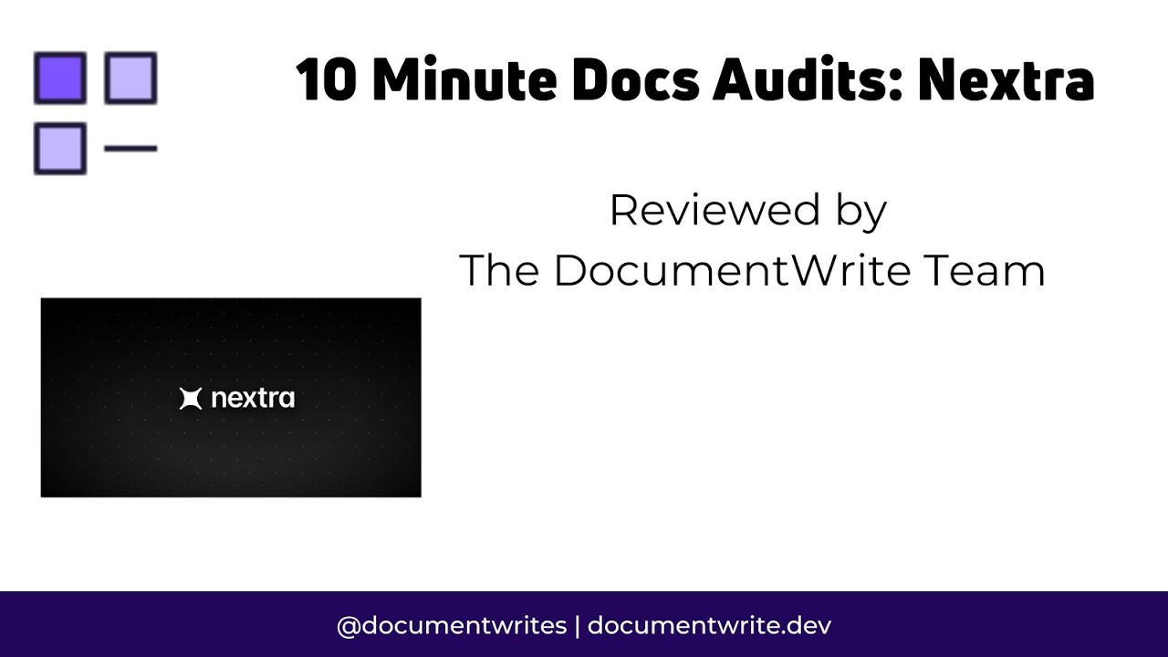 10 Minute Docs Review Nextra YouTube