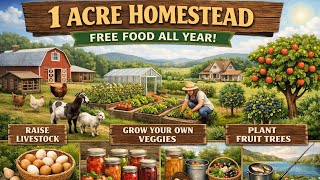 1 Acre Homestead: FREE Food All Year With this Layout 