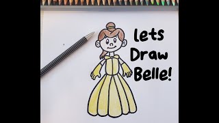 How to Draw Beauty and The Beast's Belle