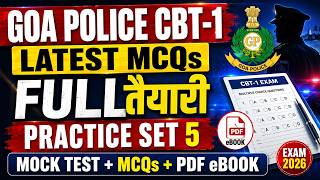 Goa Police Constable CBT-1 PDF eBook 2026 | MCQ Mock Test Practice Set #ExamPreparation