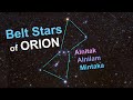 Exploring Orion's Belt and Its Stars