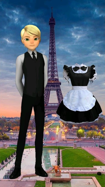 Miraculous characters as maid dress // #miraculous #shorts #viral #tiktok  #video #youtubeshorts