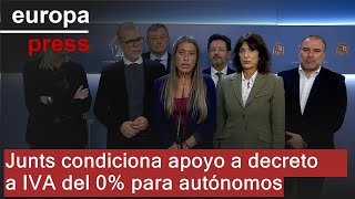 Junts Apoyará El Decreto Anticrisis Si El Psoe Incluye El 0% De Iva A Pequeños Autónomos