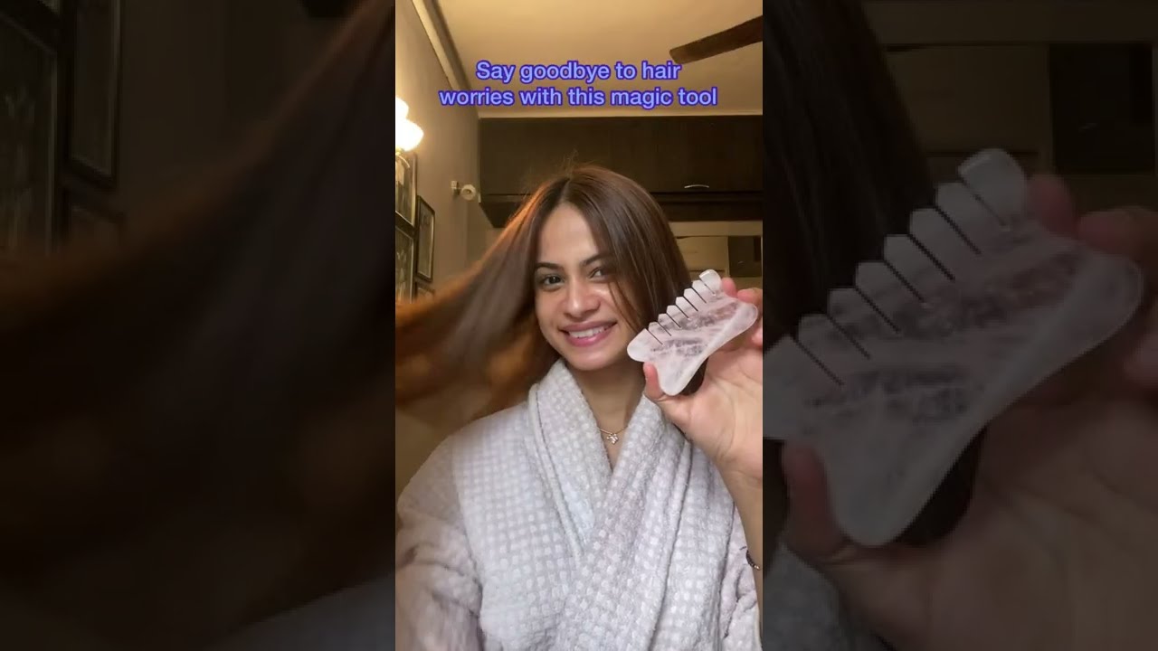 Rose Quartz Crystal Comb