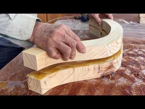 Incredible Woodworking Idea // Create A Unique And Different Table With An Unusual Curved Leg Design