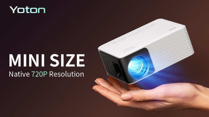 Yoton Mini Projecteur 1080P Y3, Vidéoprojecteur Portable pour Home Cinéma  7500 Lumens, Compatible avec HDMI/USB/AV/Ordinateur