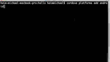 Cordova Adding Platforms Support