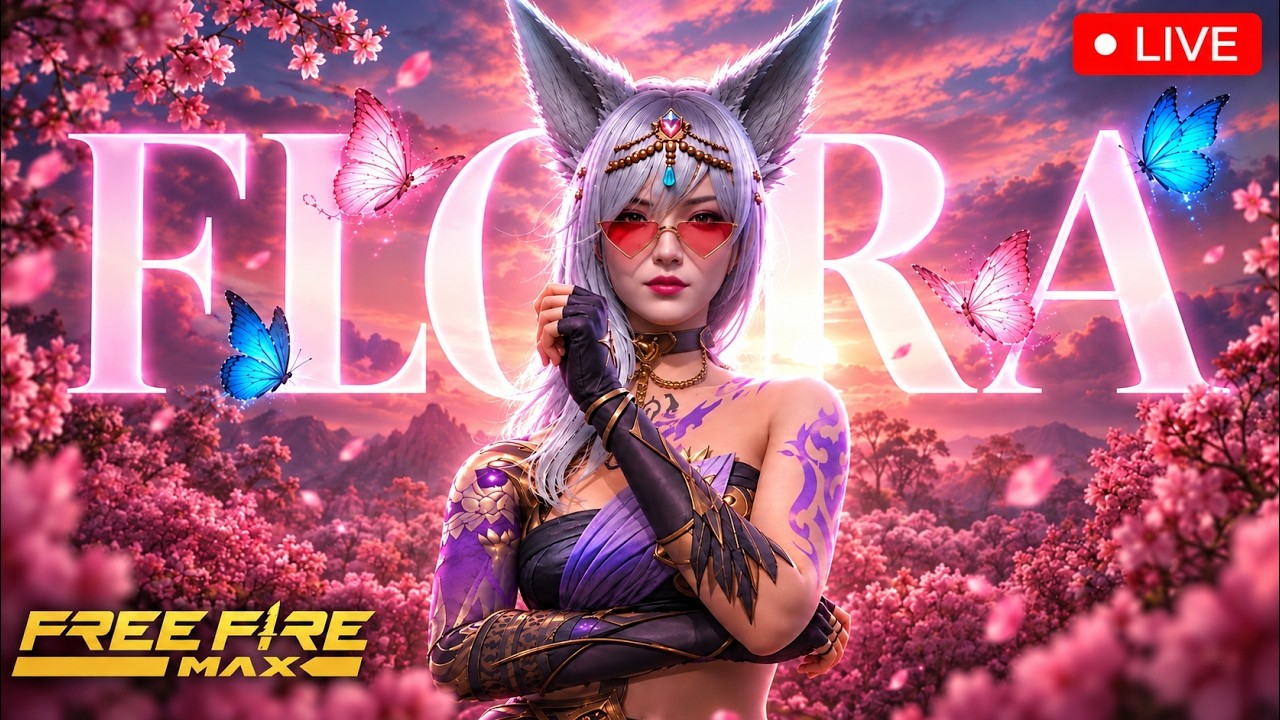 Flora Gaming on Live 🤫Free Fire Live தமிழ்💙#freefire #freefirelive  #floragaming #freefirelivetami
