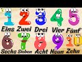 الأرقام بالألمانية من 1 الي 10 للأطفال مع النطق والتكرار Learn Numbers In German For Children 