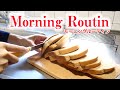 【40代ママvlog】寝起き〜お料理いろいろする朝｜手作りパンと自家製チーズ｜糠漬け