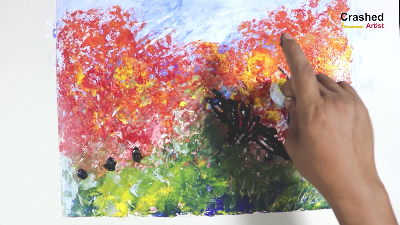 Painter Rashed Landscape Painting By Bottle Cap || Acrylic colour Painting || Rashed ...