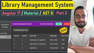 Angular 17 Library Management System (2023) | Student Panel | .NET 8 | Part 3