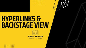 How to insert hyperlinks/ view backstage in Microsoft Word | Lecture # 16 | In Urdu  #msword #word