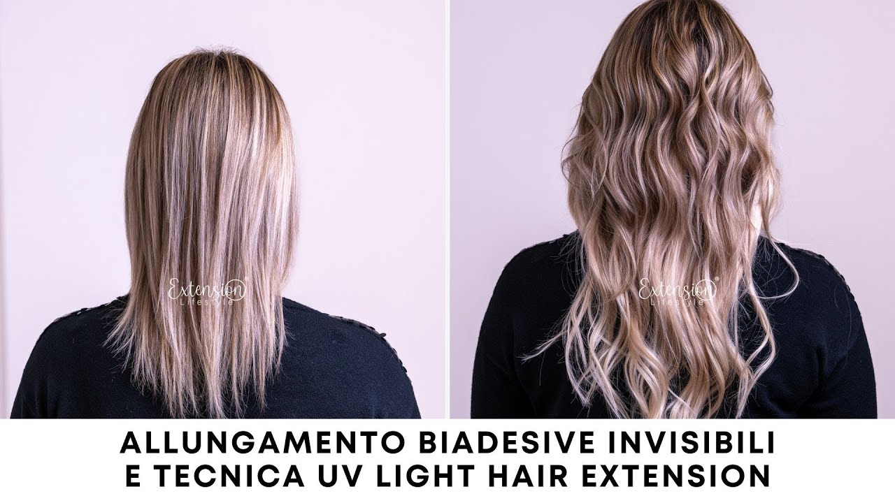 Combo Biadesive invisibili + UV Light Hair extension: Risultato WOW🤩