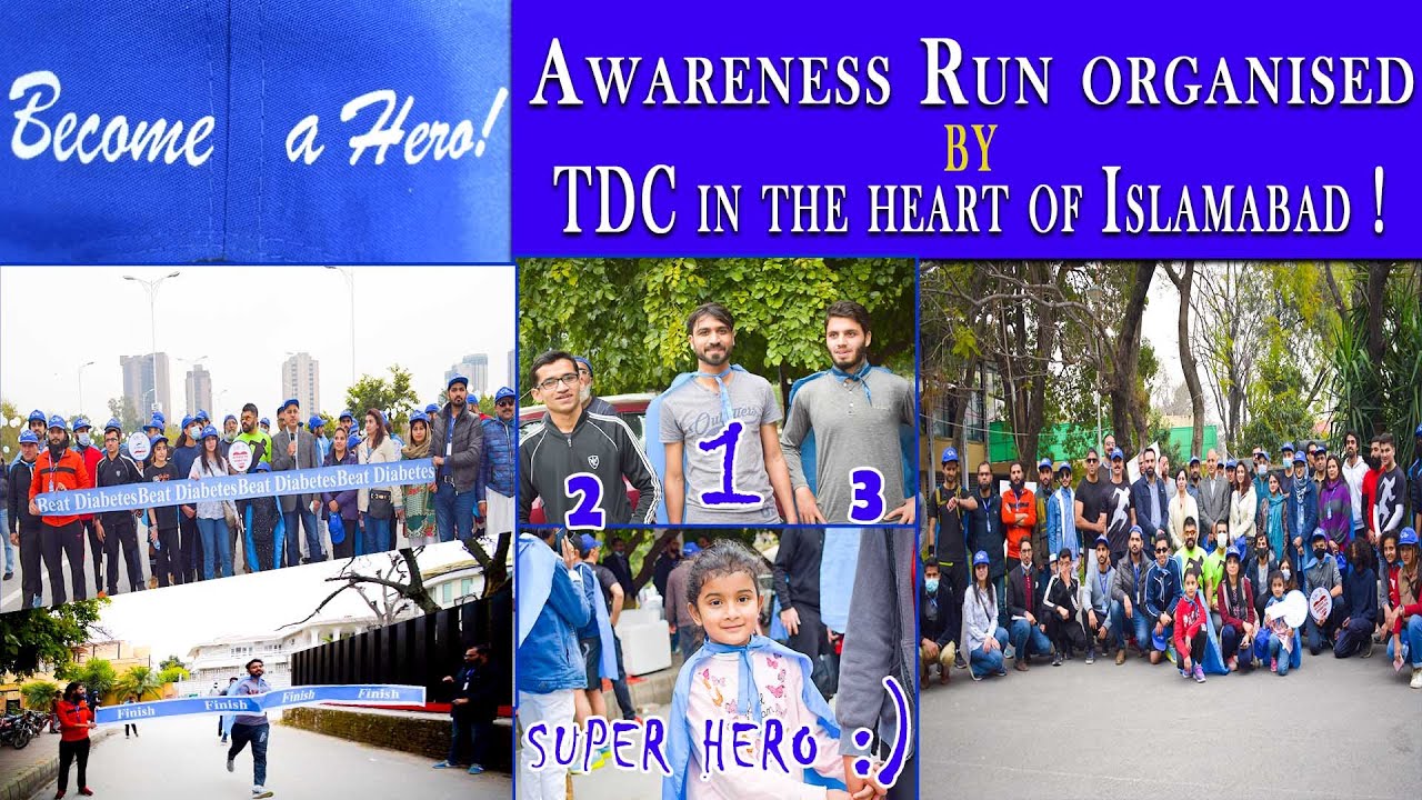 “Become a Hero” Awareness Run organised by TDC in the heart of Islamabad ! #diatube #tdc #diabetes