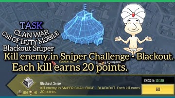 Kill enemy in Sniper Challenge - Blackout. Each kill earns 20 points. Call Of Duty Mobile