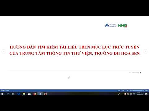 Video Hướng dẫn tìm kiếm tài liệu trên mục lục trực tuyến... - YouTube