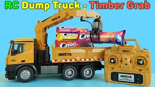 RC Dump Truck And Timber Grab With Crane - Remote Control Construction Vehicles | Unboxing & Review