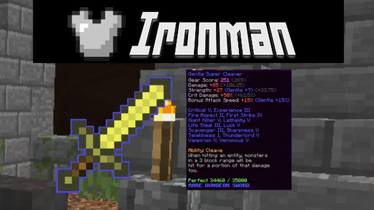 SUPER CLEAVER!! (Hypixel Skyblock Ironman) 9 YouTube