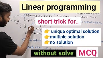 Linear programming types of solution short trick | linear programming for gate | math for gate 2022